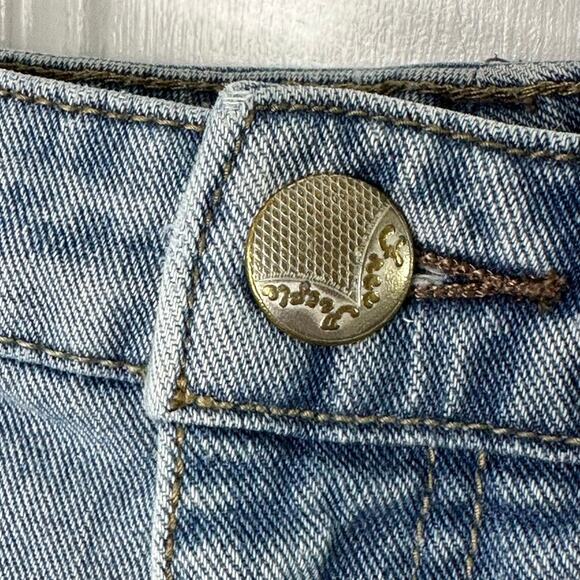 Free People Mid Rise Jean Shorts Light Wash Women's 26 Daisy Duke Distressed - Picture 7 of 8